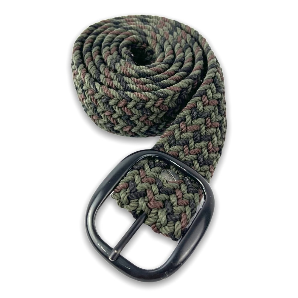 Unbranded Braided Cotton Belt Green Size 40
